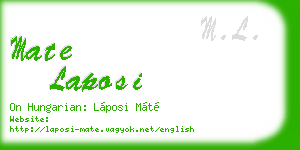 mate laposi business card